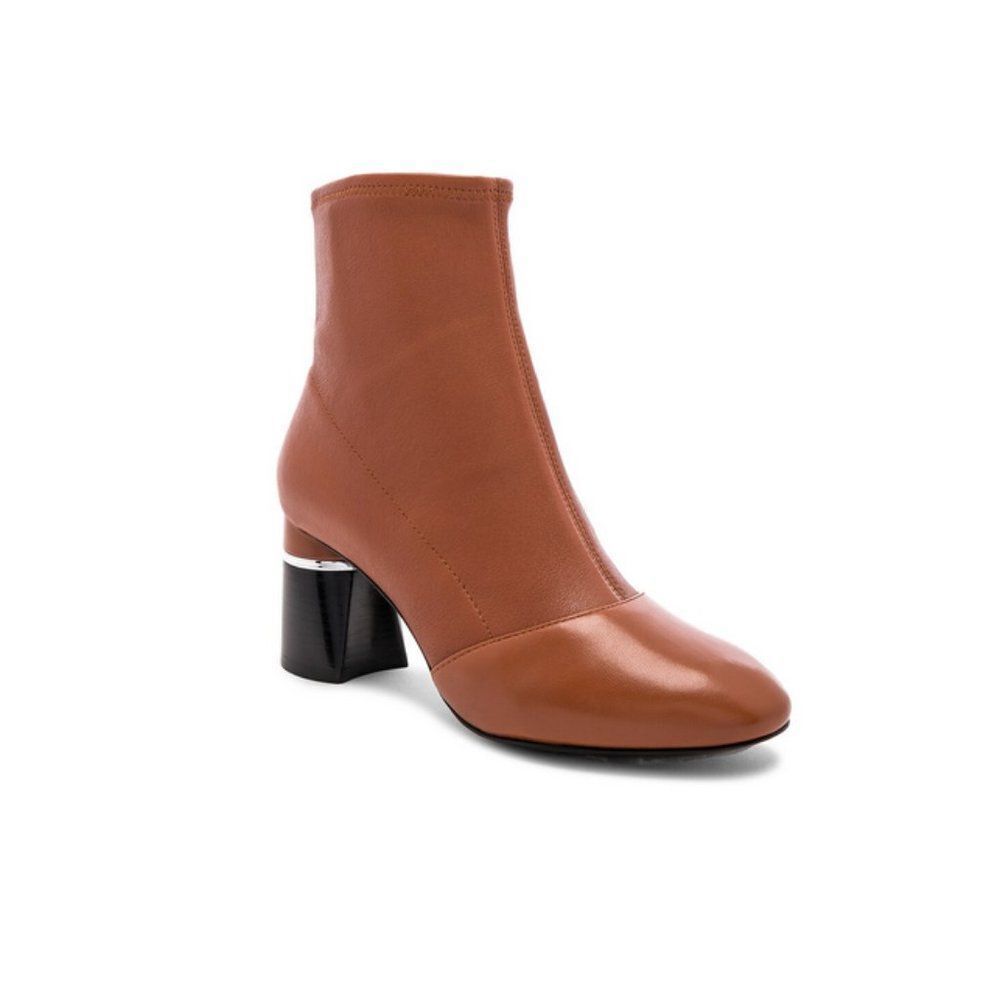 3.1 Phillip Lim Drum Ankle Bootie in Cognac
